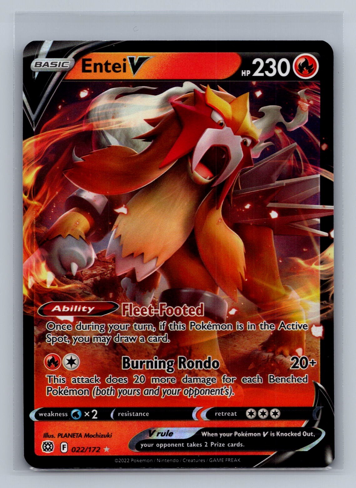 Entei V Ultra Rare SWSH09: Brilliant Stars 022/172 NM