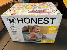 Honest Comfort Dry Diapers Size 3 Hypoallergenic Sensitive 62 count