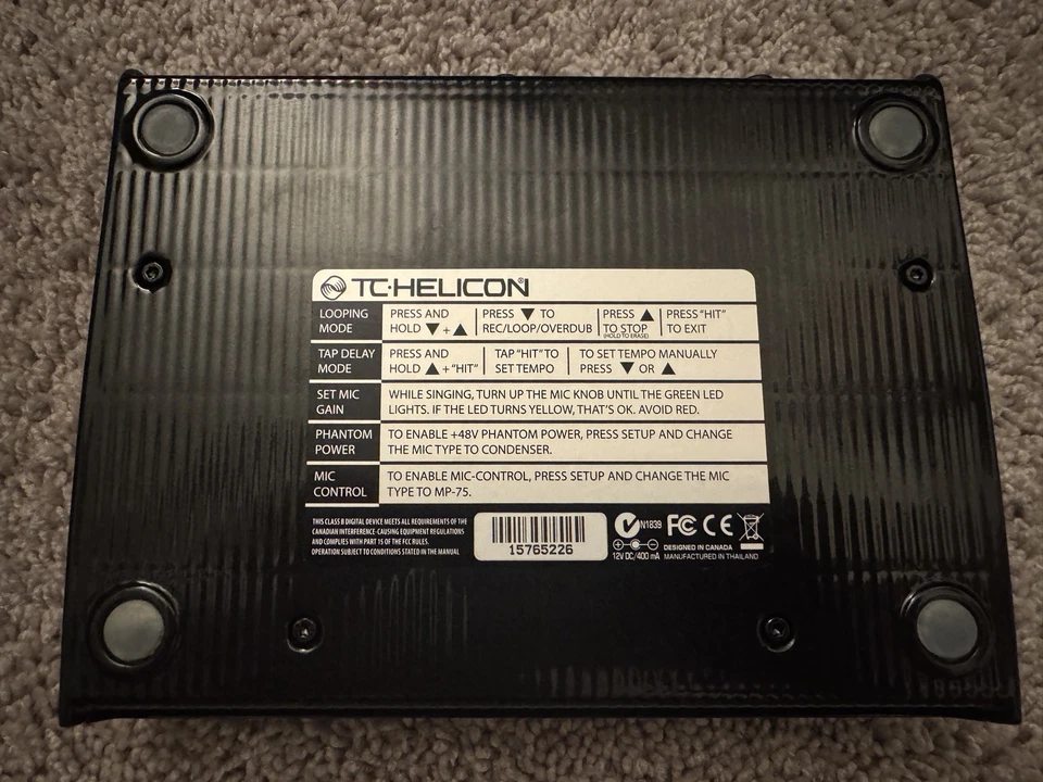 TC-Helicon Voicelive Play Acoustic Vocal Effect Processor Pedal Black - Image 3 of 4