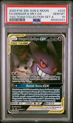 PSA 10 Gengar & Mimikyu GX 229 SR SA Alt Art Tag Team Pokemon