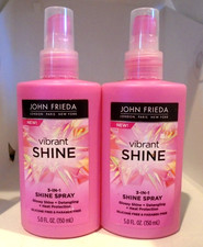 John Frieda Vibrant Shine 3-in-1 Shine Gloss Detangle Spray 5.0 Fl Oz 2-PACK