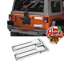 Chrome Rear Tailgate Car Door Hinge Cover Trim For Jeep Wrangler JK 2007-2017