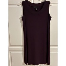 R&M Richards Womens Dress Size 6 Plum Sleeveless Sheath Sparkle Neckline