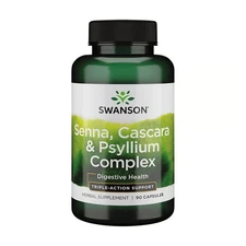 Swanson Senna Psyllium Cascara Complex 90 Capsules