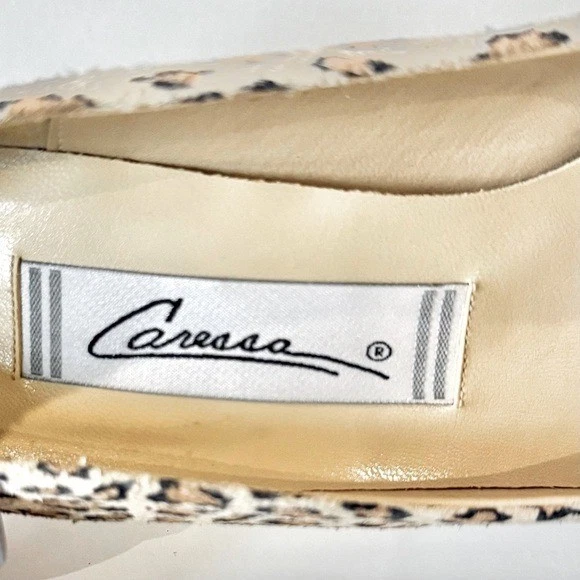 👠🐆 CARESSA 豹纹麂皮绒高跟鞋 | 西班牙制造 2000 年代 | 女式 9.5 米 — 第 2/4 张图片