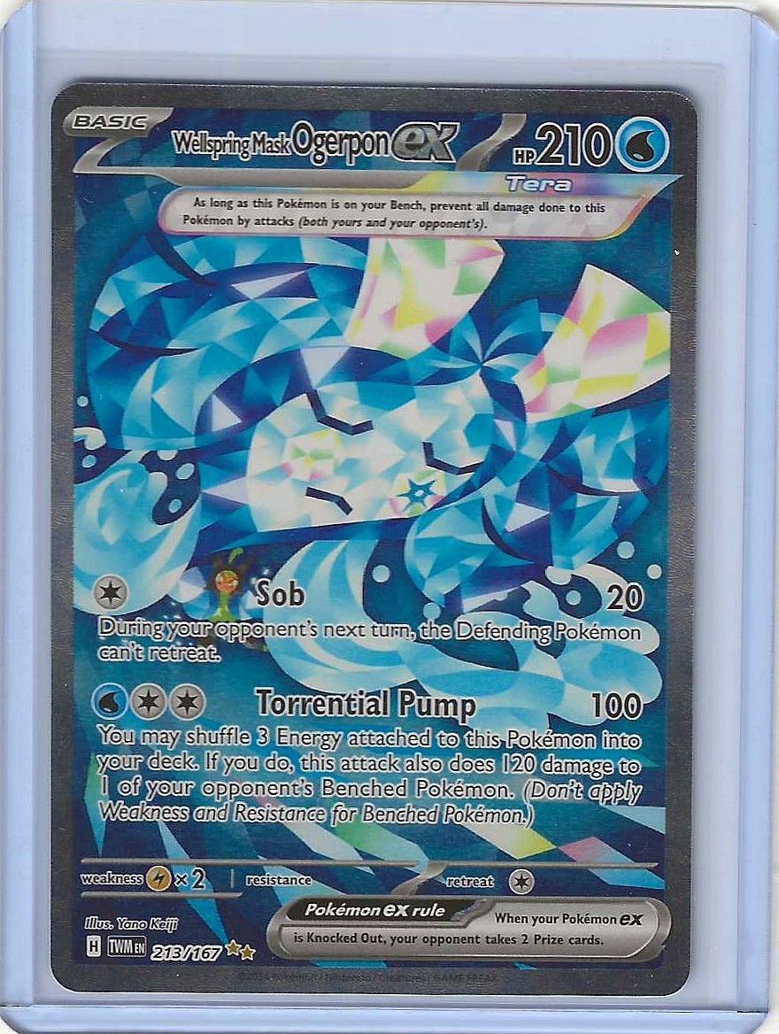 Pokemon Wellspring Mask Ogerpon ex 213/167 Sv06: Twilight Masquerade Holo M/NM