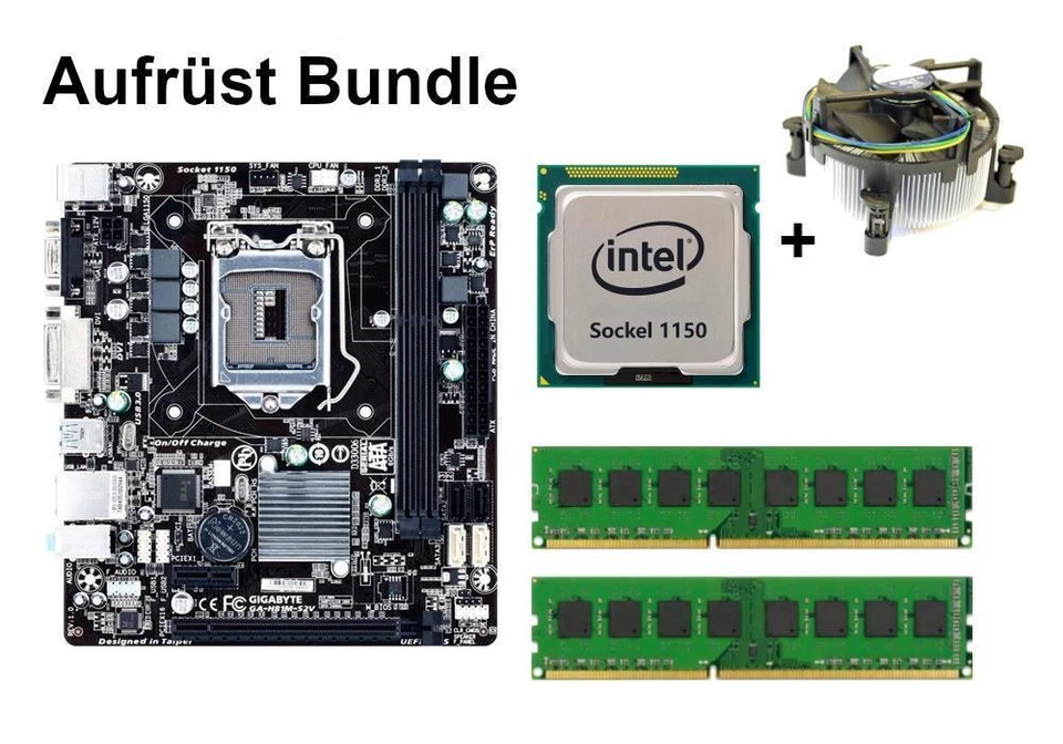 Bundle Gigabyte GA-H81M-S2V + Intel Core i3 + 8GB - 16GB RAM