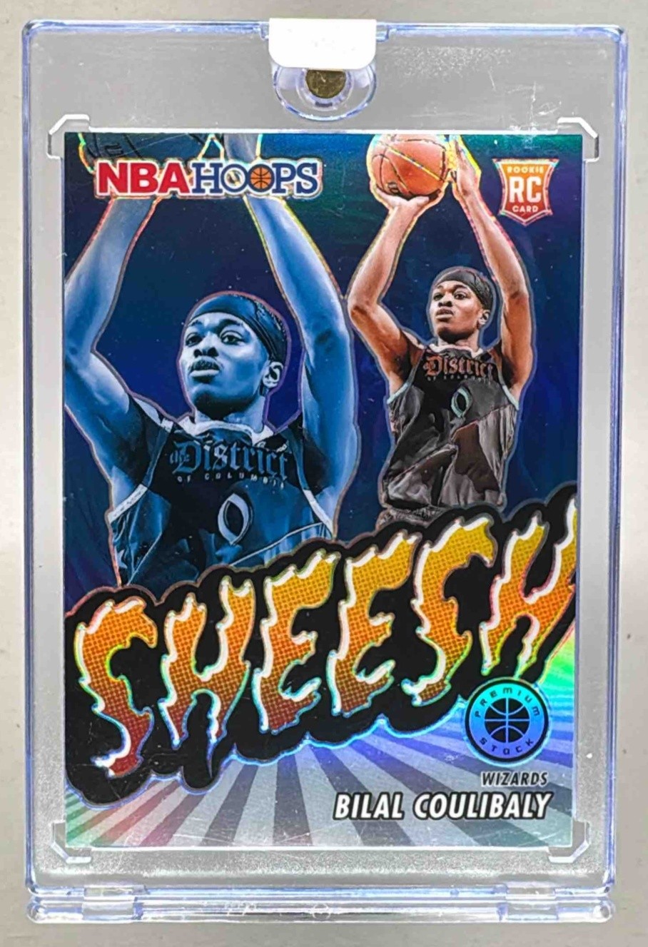 Bilal Coulibaly 2023 Panini Hoops Premium Stock #14 Silver Prizm Sheesh RC