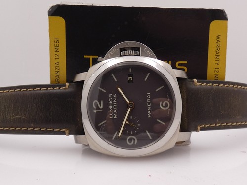 PANERAI LUMINOR MARINA 1950 3 DAYS AUTOMATIC TOBACCO PAM00351 TITANIUM BOX&PAPERS