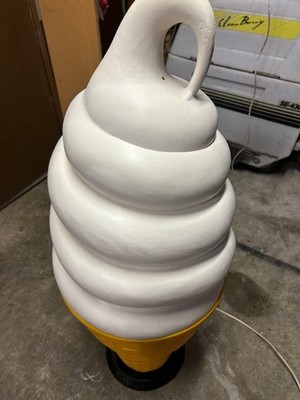 NISSEI Ice Cream Cone LED Lamp Light Soft Serve Not for Sale