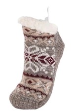 MUK LUKS Women's Slipper Socks Taupe/Gray