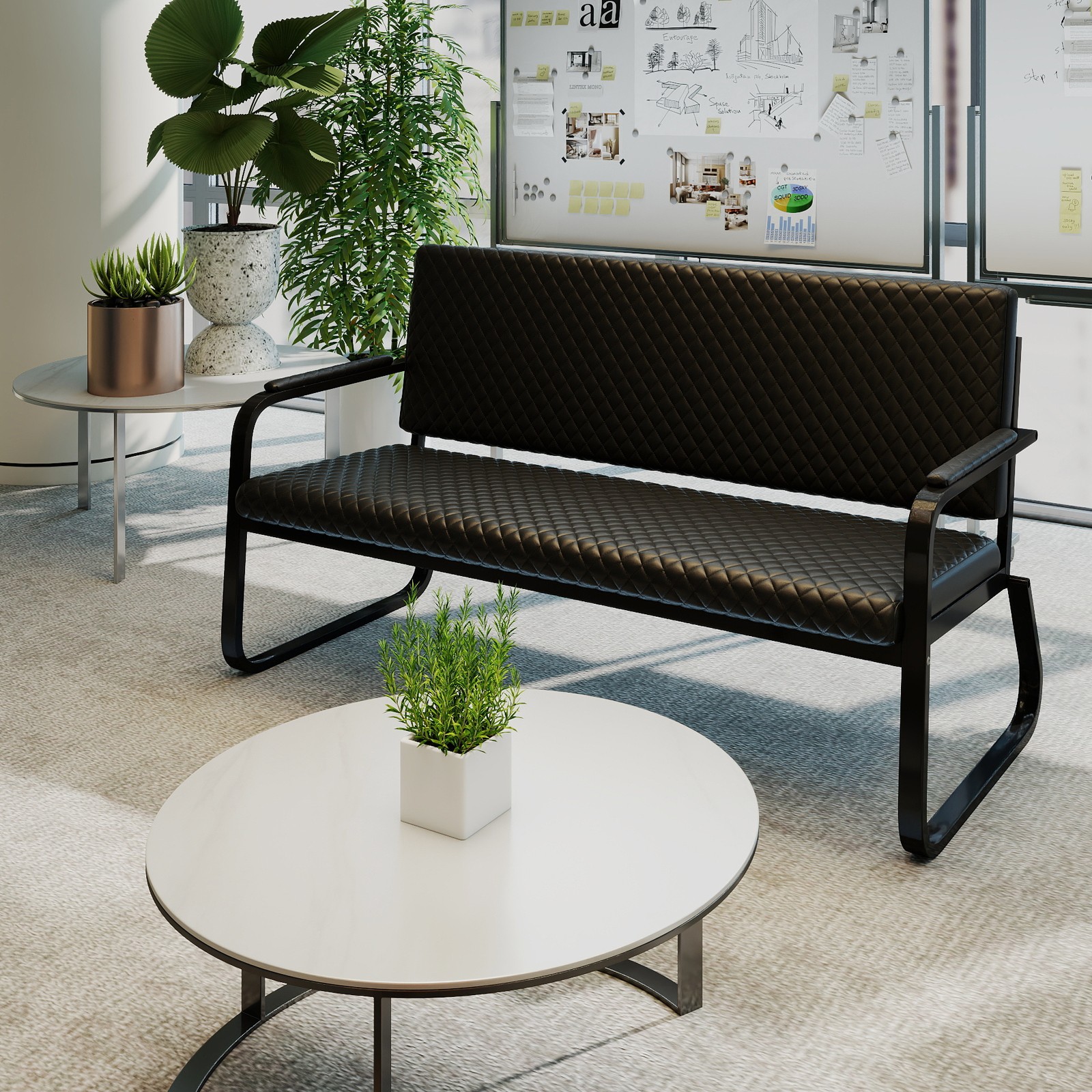Seat Bench Barber Salon Office Reception Chair
