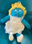 💙Handmade Soft Sculptured Doll Folk Art Smurf / Cabbage Patch Style Blue💙