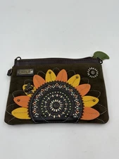 Chala Sunflower Deluxe Crossbody Bag Brown 8” X 6” No Strap