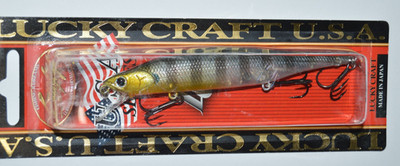 lucky craft lightning pointer 110sp 4.5'' suspendin jerkbait flake golden sunfish