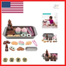 16-Piece Cookie Play Food Set for Kids - Safe Pretend Kitchen Accessories
