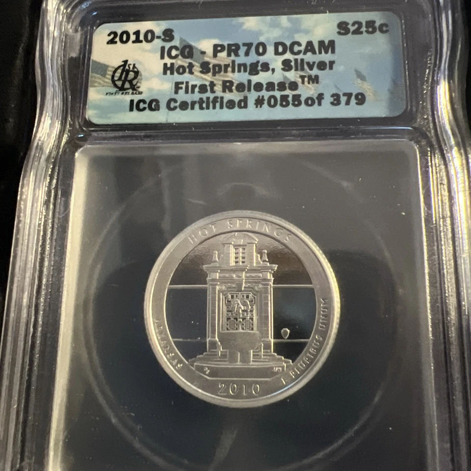 2010-S 5 Coin National Parks ATB Quarters Silver Proof Set ICG PR70 DCAM. - Image 2 of 4