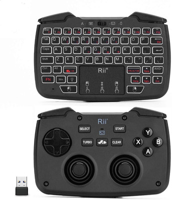 (Backlit Version)Rii RK707 3 in 1 Multifunctional 2.4Ghz Wireless Portable Game