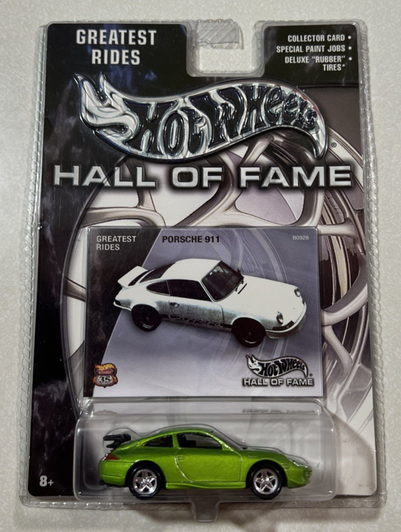 Hot Wheels Hall Of Fame Porsche 911 with Real Riders GREEN READ | eBay