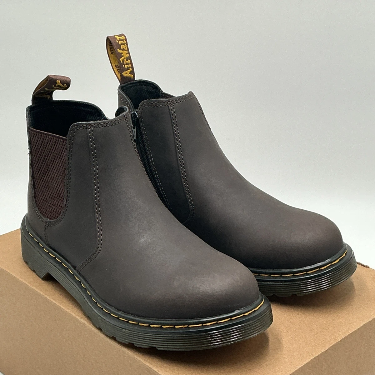 Dr. Martens 2976 AirWair Brown Leather Chelsea Preowned Men\'s Boots-Size 13 Dr. Martens Waxy Commander 2976 - Rustique Brown | Chelsea  main image 2