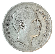 ITALIEN ITALY 1 LIRA 1906 VITTORIO EMANUEL III. SILBER SILBERM&Uuml;NZE