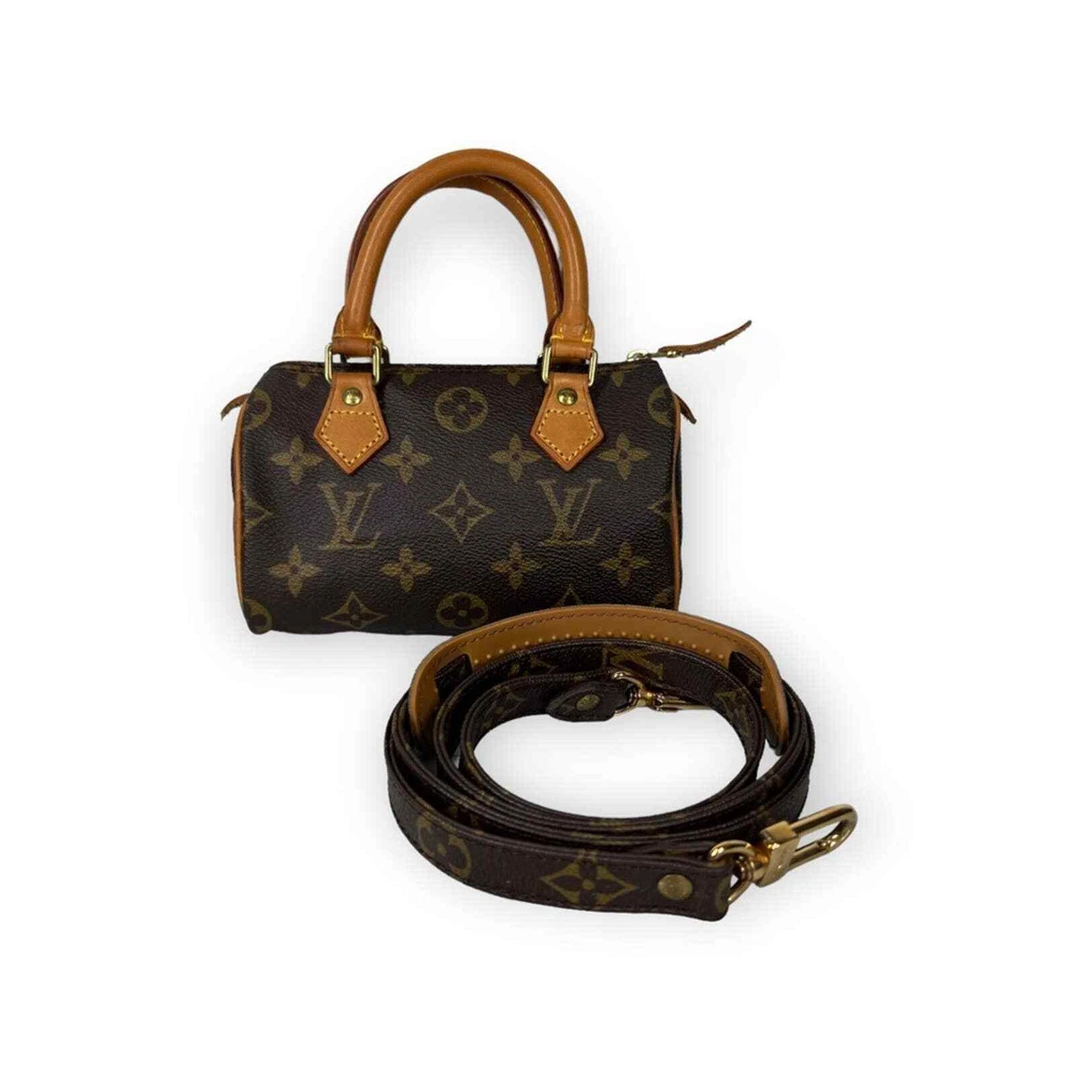 Louis Vuitton Vintage Nano Speedy Mini Monogram Crossbody Bag 100%  Authentic