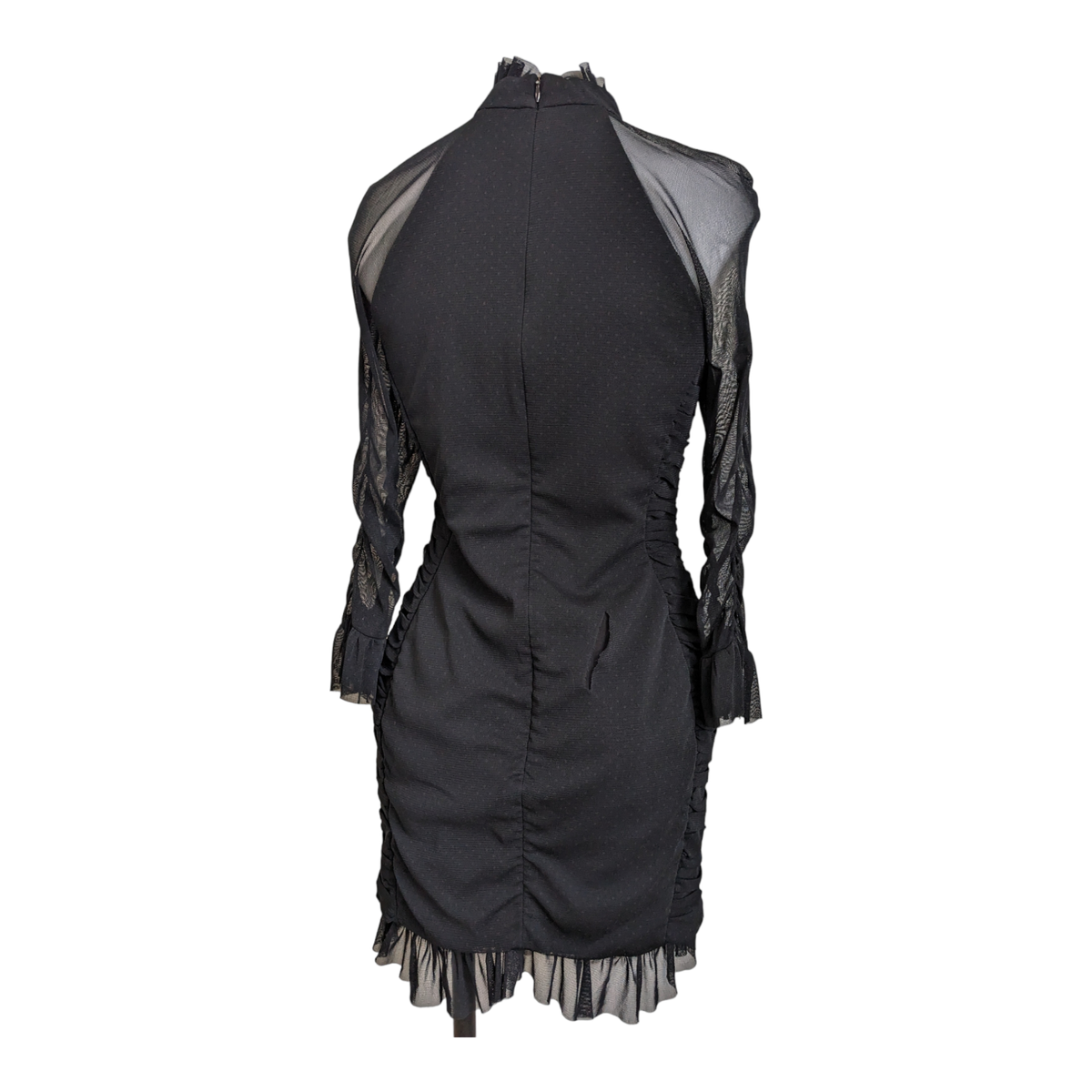 nicholas ruched dress Ruched Sleeve Button Front Dress