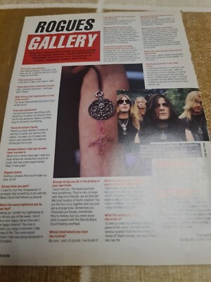 Vintage DEICIDE GLEN BENTON BRIAN HOFFMAN ERIC A4 POSTER RAW MAGAZINE CLIPPING 