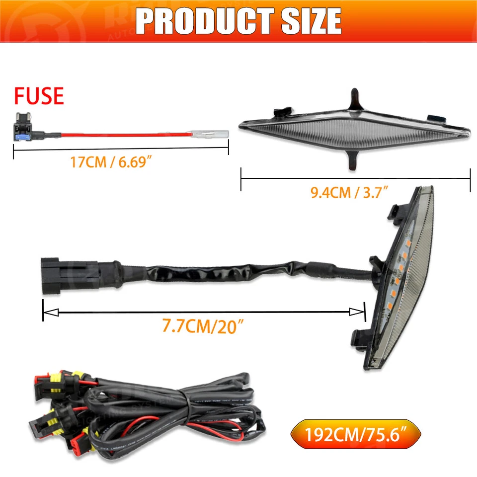 4x Raptor Style Grill LED White Lights Kit For 2014-2021 Toyota 4Runner TRD Pro - Image 4 of 4