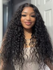UNice Peruvian 1-4 Bundles Deep Wave Curly Virgin Human Hair Extensions Weave US