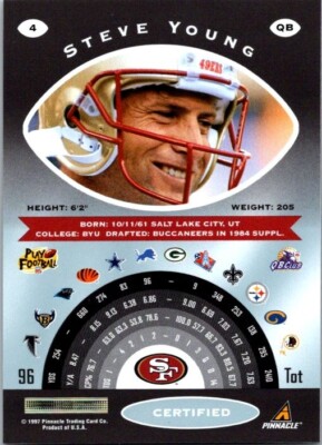 1997 Pinnacle Certified #4 Steve Young | eBay