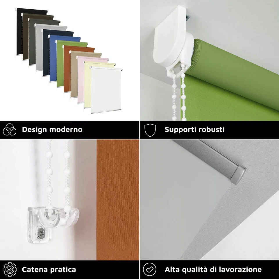 Tenda a Rullo Tenda Oscurante Termica Avvolgibile Finestra Parete / Soffitto - Immagine 2 di 4