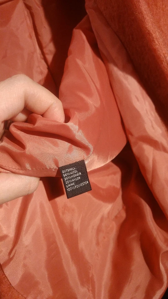 Blazer vintage Josephine Chaus mohair mezcla de lana rosa coral talla 12 petite Foto 2 de 3