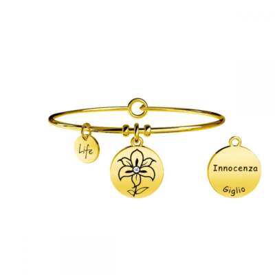 Damen Armband Kidult Nature 231619 Stahl Gold vergoldet Lilie Unschuld F.P.