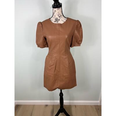 Cupcake & Cashmere Maggie Dress Brown Faux Leather Mini Dress with pockets | eBay Cupcake & Cashmere Maggie Dress Brown Faux Leather Mini Dress with pockets | eBay