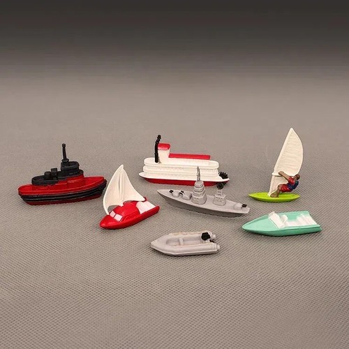 Mini Pirate Ships Speedboat for DIY Micro Submarine Canoe Figurine Resin Toy - Picture 12 of 12