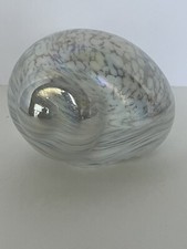 Exotic Snail Shaped Glass Sea Shell Desktop Paperweight