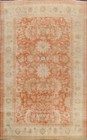 Antique Style Vegetable Dye Oushak Egyptian Orange Hand-Knotted Area Rug 9x12 ft