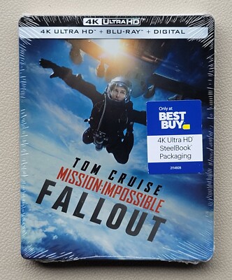Mission Impossible Fallout Best Buy Limited Edition Steelbook 4K Ultra HD Movie