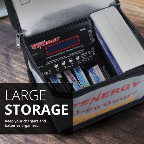 Tenergy Fire Retardant Lipo Zipper Bag, 8.5 x 6.5 x 5.7inch - Image 4 of 4