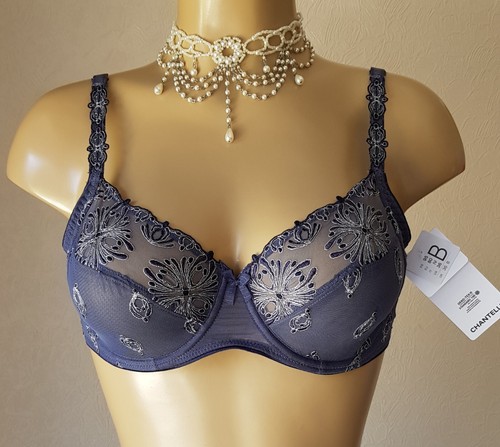 Chantelle Champs Elysees Wired Full Cup Non-Padded Bra Size 36B Grey C26010 - Picture 2 of 3