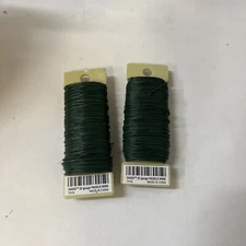 Oasis Floral Green Wire 2  Rolls 22 Gauge Paddle Wire 1/4 Lb Each