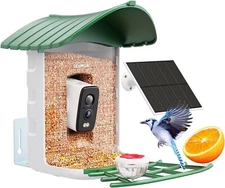 SEHMUA Bird Feeder with Camera, HD Bird Watching Camera 1 Year Trial AI Identify