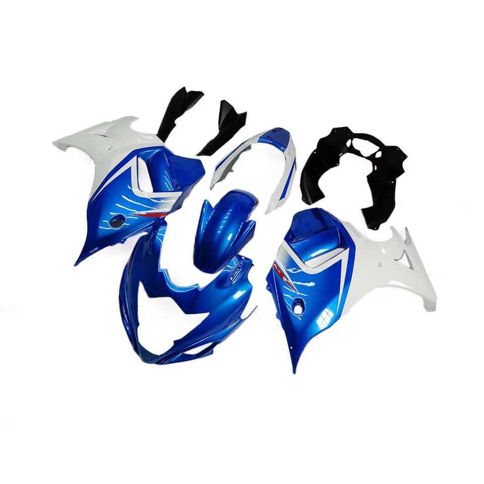 Blue White Fairings Plastic Kit for 2008-2013 GSX650F 650 katana Suzuki Bodywork Foto 3 de 4