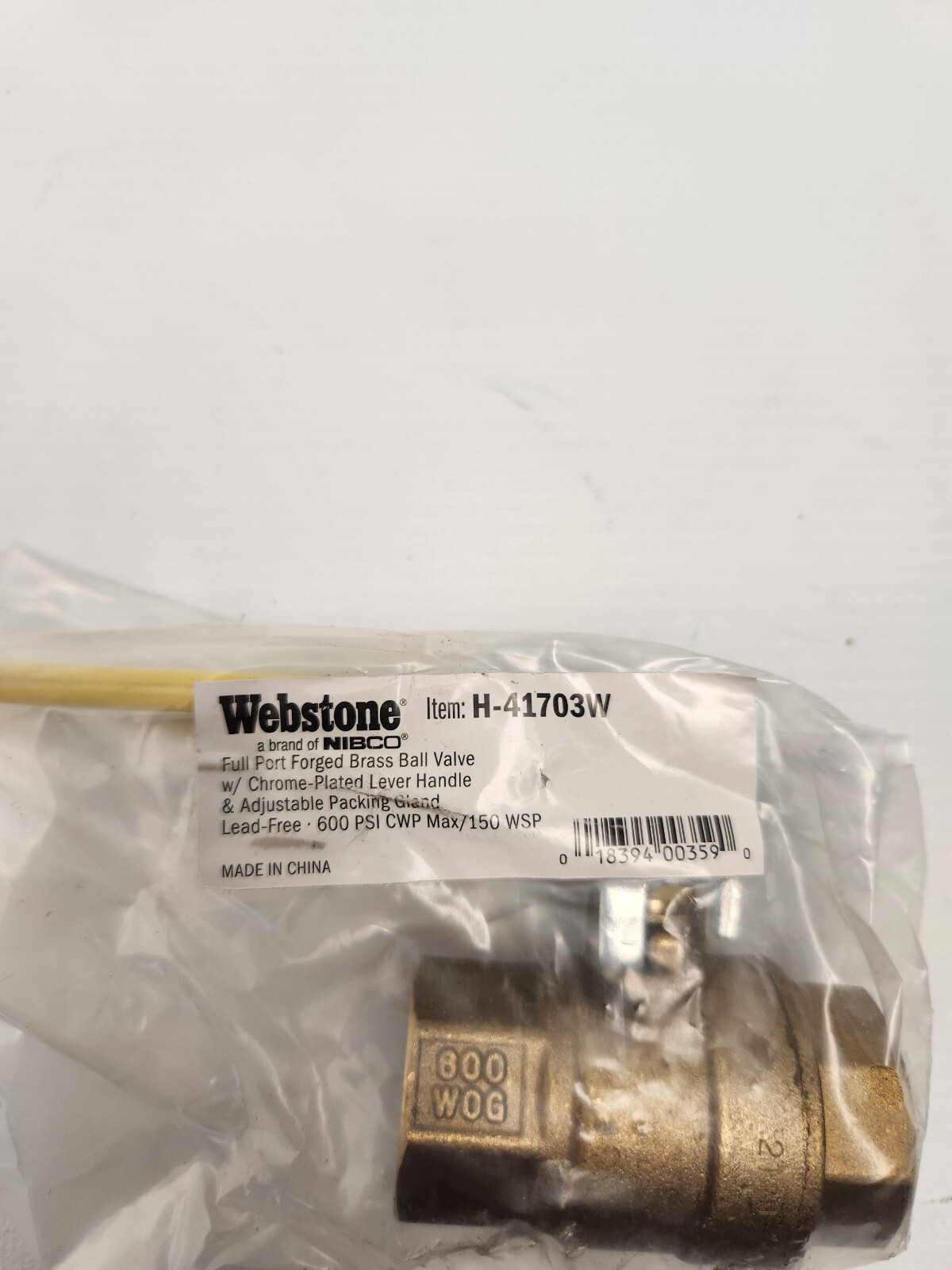 Webstone H 41703W Full Port Forged Brass Ball Valve 600 PSI CWP 150 WSP webstone-h-41703w-full-port-forged-brass-ball-valve-600-psi-cwp-150-wsp