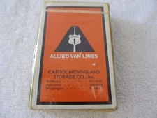 Vintage Sealed Allied Van Lines Remembrance Redi Slip Bridge Playing Cards!