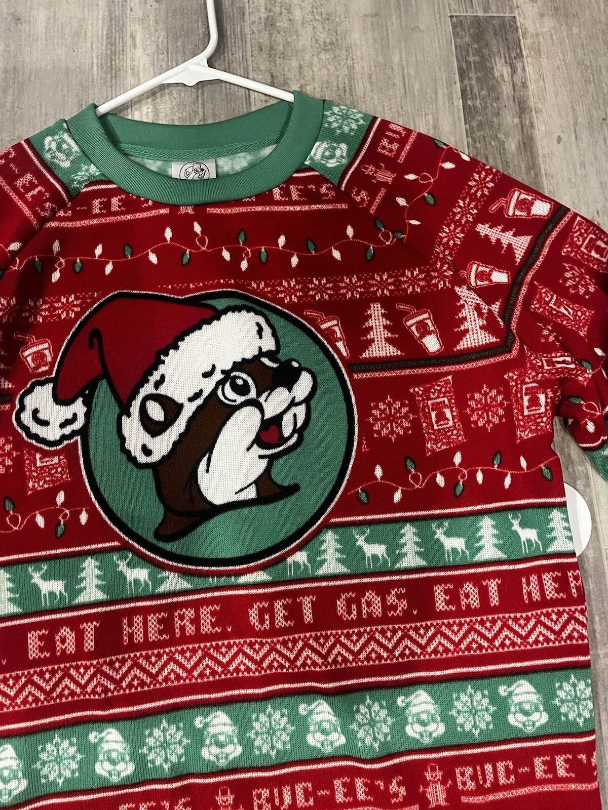 Buc-ees Bucees Beaver Ugly Christmas Holiday Pullover Sweater Size Large