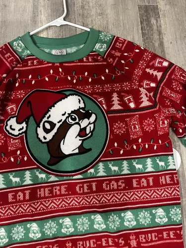 Buc-ees Bucees Beaver Ugly Christmas Holiday Pullover Sweater Size Large