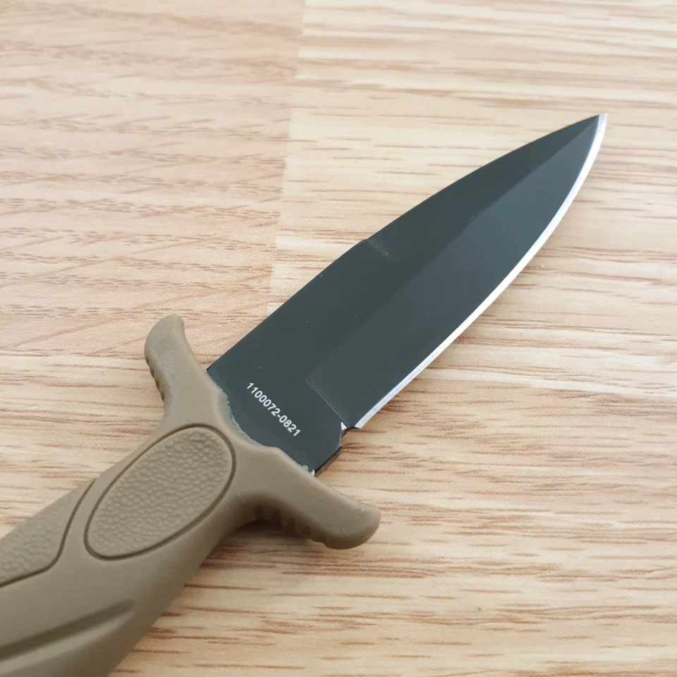 Smith & Wesson M&P Bota Cuchillo Fijo 3" Hoja de Acero Inoxidable Mango de Goma Tostado Foto 2 de 4