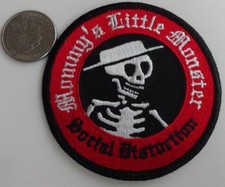 Social Distortion D Mommy's Little Monster Iron On Patch Rockabilly, Punk - New